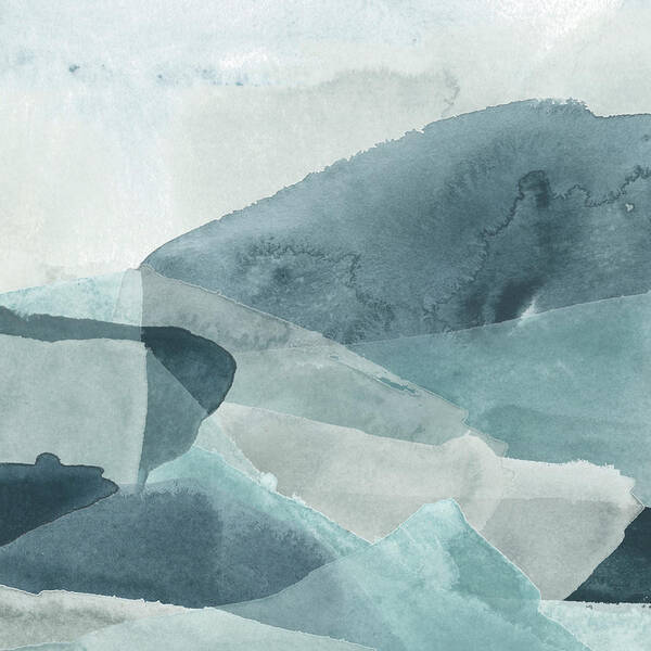 Serene Blue Landscape Wall Art