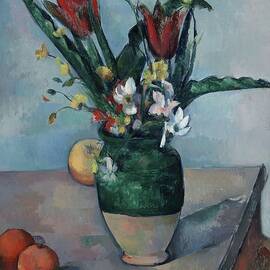 The Vase Of Tulips by Paul Cezanne