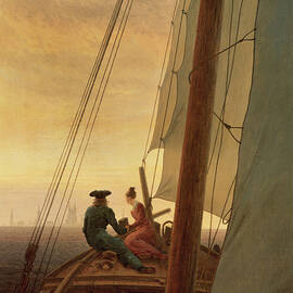 On Board a Sailing Ship by Caspar David Friedrich