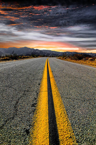 Mountain Road at Sunset Wall Art