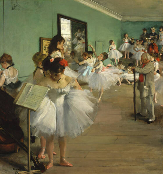 Impressionism Wall Art featuring the painting The Dance Class by Edgar Degas