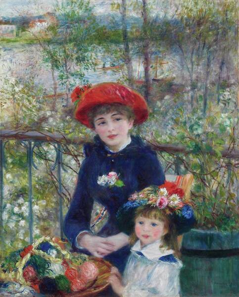 Two Sisters by Pierre-Auguste Renoir Wall Art