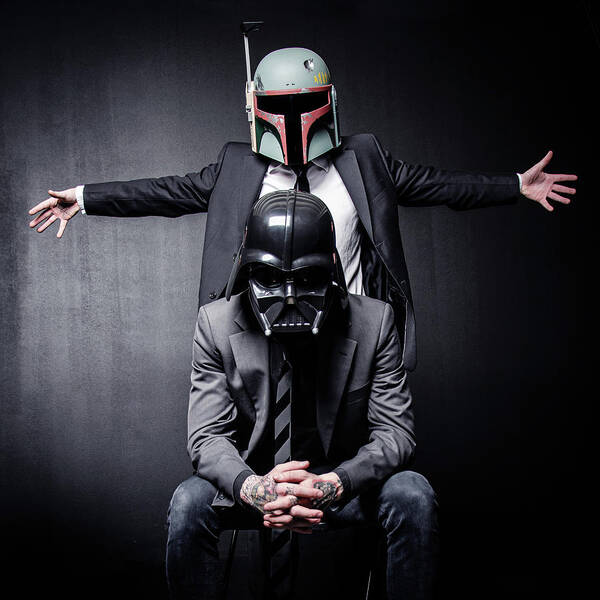 Darth Vader and Boba Fett Suits Wall Art
