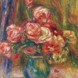Vase Of Roses by Pierre-auguste Renoir