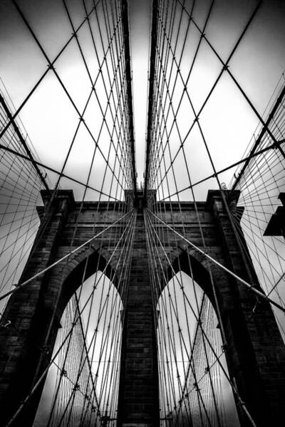 Symmetry of a Suspension Bridge Wall Art