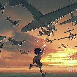 a kid with the big dream by Tithi Luadthong