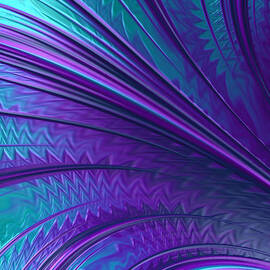 Abstract in Blue and Purple by John Edwards