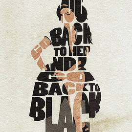 Amy Winehouse Typography Art by Inspirowl Design