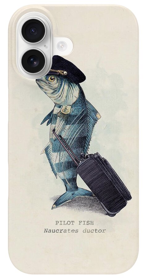 Fish in Pilot Uniform iPhone Case