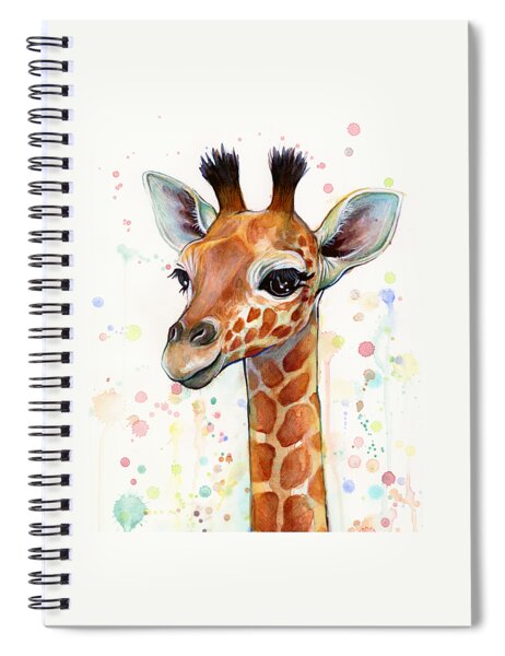 Charming Baby Giraffe Portrait Spiral Notebook