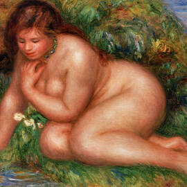 Bather Gazing at Herself in the Water 1910 by Pierre-Auguste Renoir