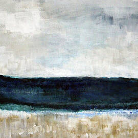 Beach- abstract painting by Linda Woods