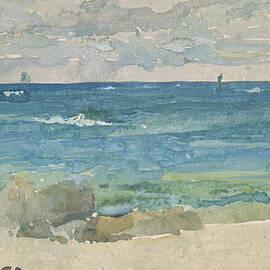 Beach Scene With Two Figures by James McNeill Whistler