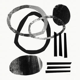 Black and White- Abstract Art by Linda Woods