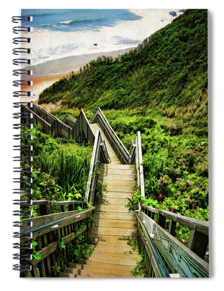 Coastal Stairway to the Beach Spiral Notebook