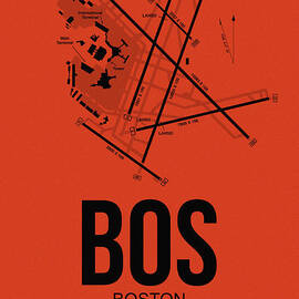 Boston Airport Poster 2 by Naxart Studio