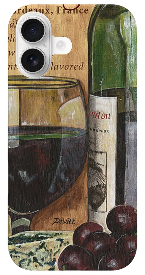 Wine and Grapes Still Life iPhone Case
