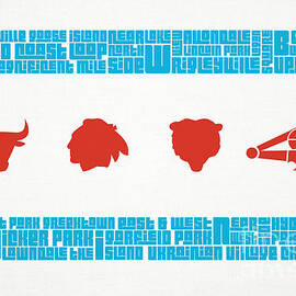 Chicago Flag Sports Teams V2 by Mike Maher