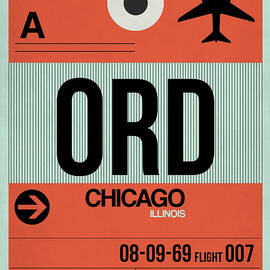 Chicago Luggage Poster 2 by Naxart Studio