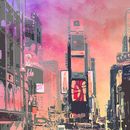 City-Art NY Times Square by Melanie Viola