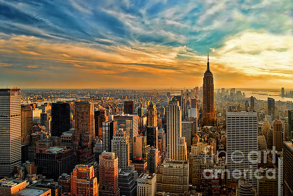 City Sunset Art for Sale