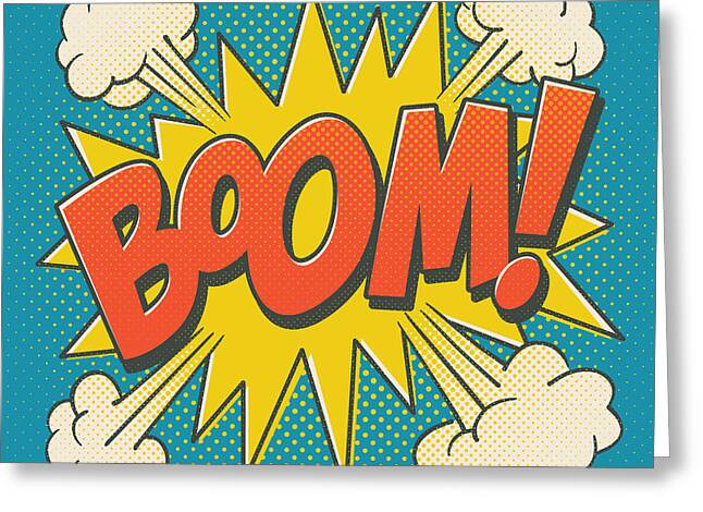 Comic Pop Art Explosion Greeting Card