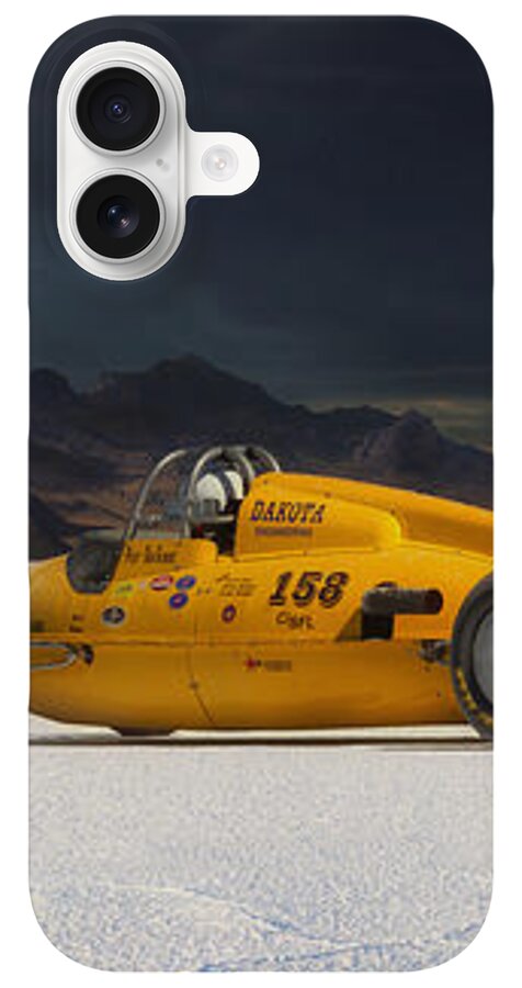 Vintage Race Car on Salt Flats iPhone Case