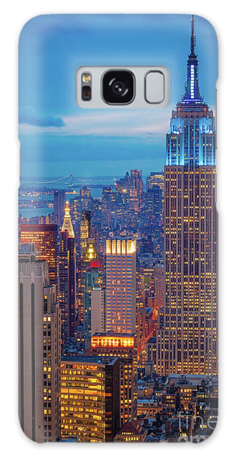 Spectacular New York Skyline at Dusk Galaxy Case