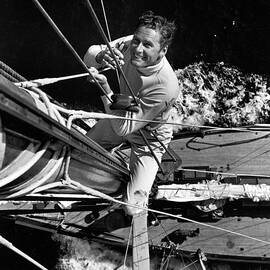 Errol Flynn Climbs A Mast by Peter Stackpole