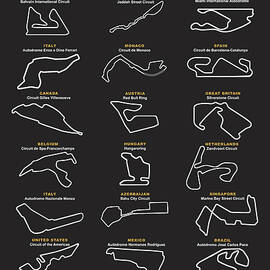 F1 Grand Prix Circuits by Mark Rogan