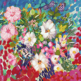 Flower Field 2- Art by Linda Woods by Linda Woods