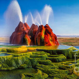 Fly Geyser Panorama by Inge Johnsson