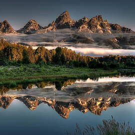 Hazy Reflections at Scwabacher Landing by Ryan Smith