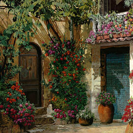 fiori in cortile by Guido Borelli