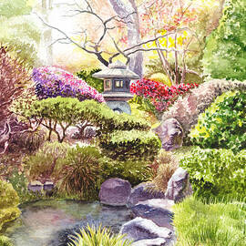 San Francisco Golden Gate Park Japanese Tea Garden  by Irina Sztukowski