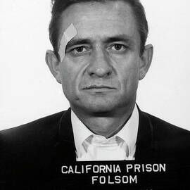 Johnny Cash Mugshot No Border by Jon Neidert