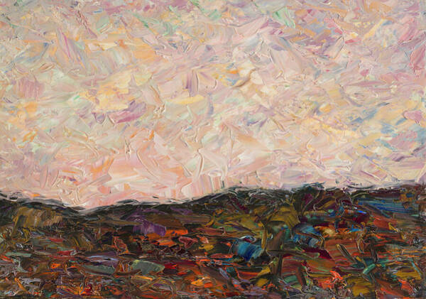 Colorful Sky over Dark Landscape Wall Art