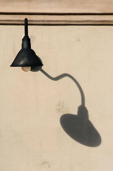 Vintage Wall Lamp with Shadow Wall Art