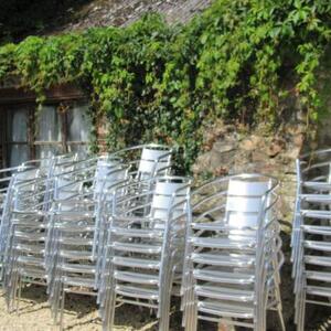 CHAIRS BENCHES STACKED UP - CLOSE UP Art Competition