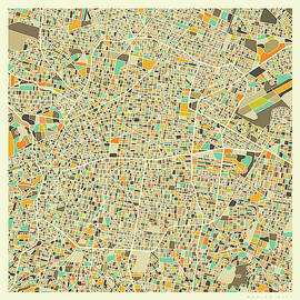 MEXICO CITY MAP 1 by Jazzberry Blue