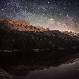 Milky Way Rising Over Longs Peak by Mike Berenson