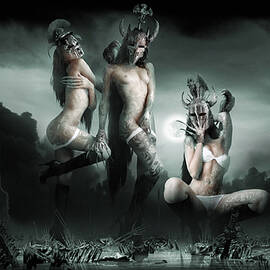 Moonlight Bathing Valkyries by George Grie