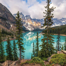 Moraine Lake Reflections - Banff National Park Fine Art by John Hamlon