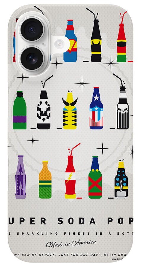 Superhero Soda Pop Bottles iPhone Case