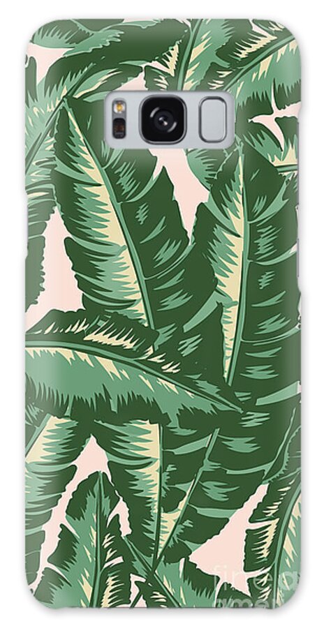 Tropical Banana Leaf Pattern Galaxy Case