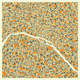 PARIS MAP 1 by Jazzberry Blue