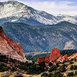 Pikes Peak Mountain Panorama - Colorado Springs by Gregory Ballos