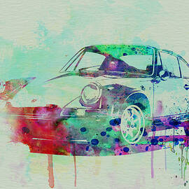 Porsche 911 Watercolor 2 by Naxart Studio