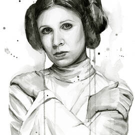 Princess Leia Portrait Carrie Fisher Art by Olga Shvartsur