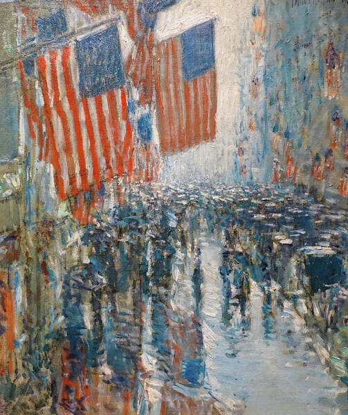 Fifth Avenue Flags and Crowd Wall Art